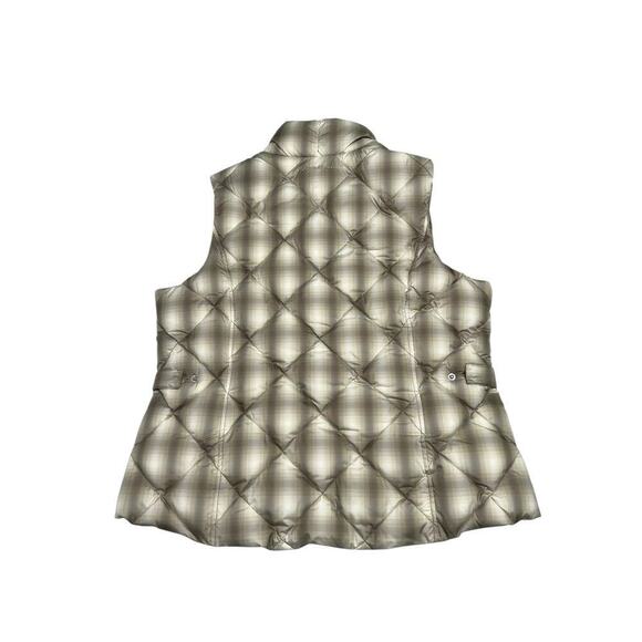 Eddie Bauer Women’s EB700 Fill Plaid Puffer Vest - Goose Down Fill Neutral - XL‎ - Picture 2 of 10